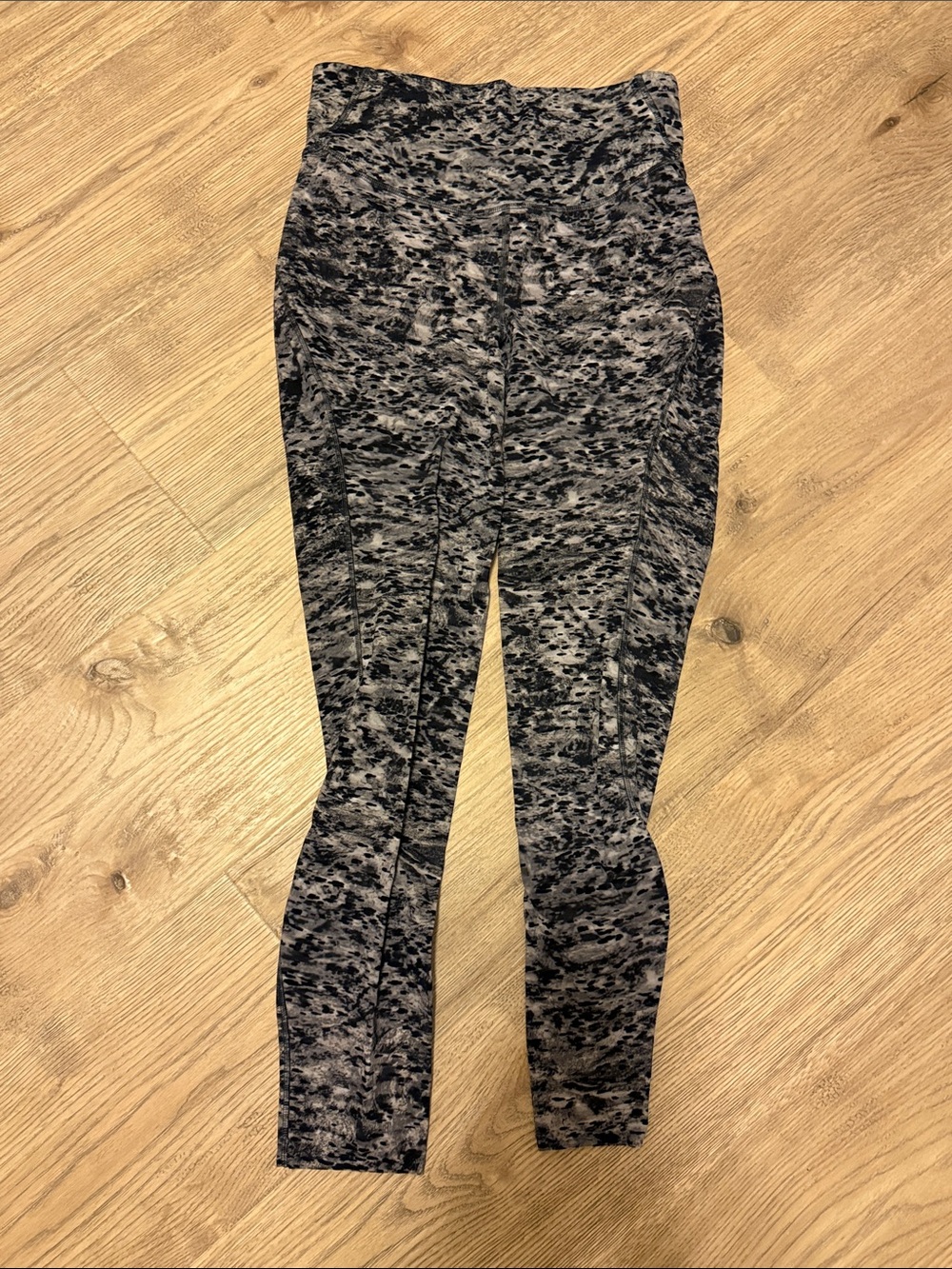 lululemon athletica Gray Black Marled Leggings